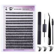 leiYoun Eyelashes eyelashes natural 2024 New DIY Lash Extension Kit 280pcs Individual Lash Clusters Kit Lash Kit Natural Eyelash Extension Kit With Lash And Seal And Remover Lash Tweezers Creates N