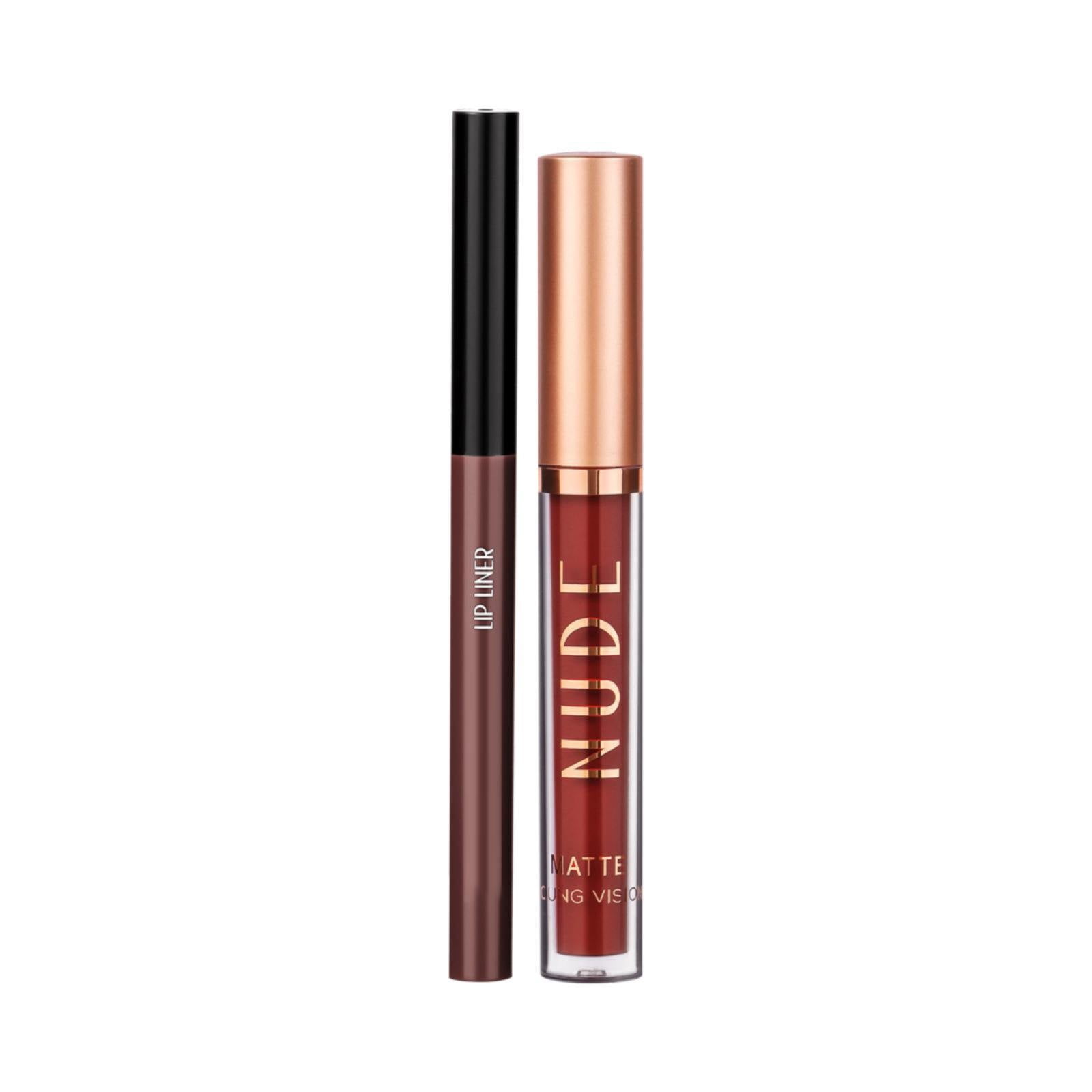 leiYoun Lip Glosses lip glosses cheap Lipstick & Lip Liner Combo Set