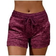 thumbnail image 1 of leijia Plus Size Workout Shorts for Women Elastic Waisted Drawstring Sports Shorts Summer Stretchy Yoga Shorts with Pockets, 1 of 7