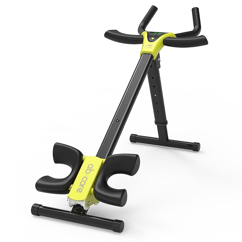 leikefitness Height Adjustable Ab Trainer Abdominal Whole Body Workout Machine Waist Cruncher Core Toner Leg Thighs Buttocks Shaper with LCD Monitor