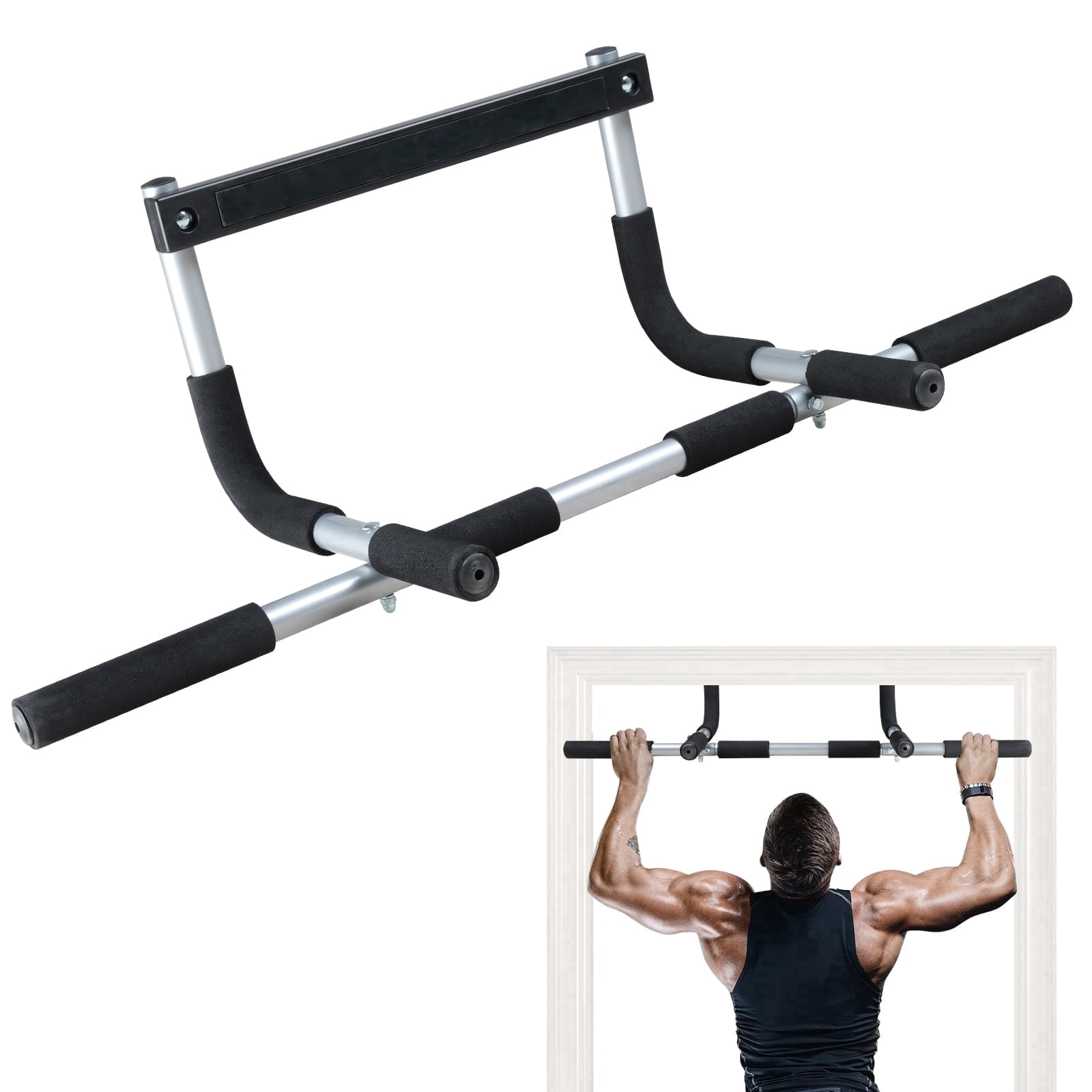 Leikefitness Doorway pull-up bar, adjustable portable upper body fitness workout for home gyms