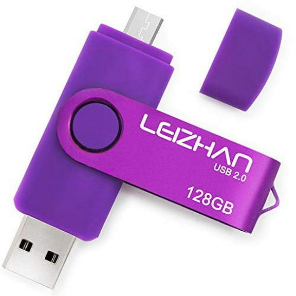 leizhan Micro USB Flash Drive 32GB OTG Memory Stick Thumb Drive Gift Compatible for Android Smart Phone, Jump Drive Pendrive for PCs (Purple)
