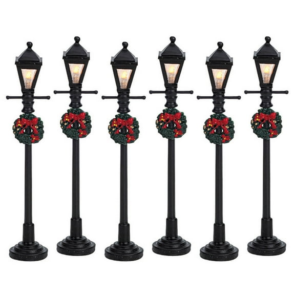 lemax village collection gas lantern street lamp set of 6 #64499