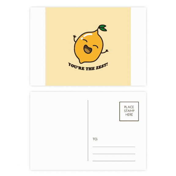 lemon encourage skin postcard set birthday mailing thanks greeting card