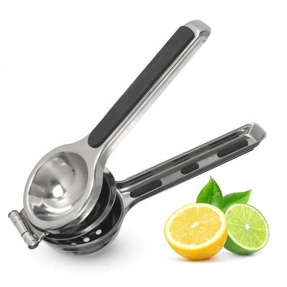 Behome Lemon Squeezer, Stainless Steel Handheld Lemon Juicer with Silicone Handles, Heavy Duty Manual Juicer for Lemon, Orange, Citrus