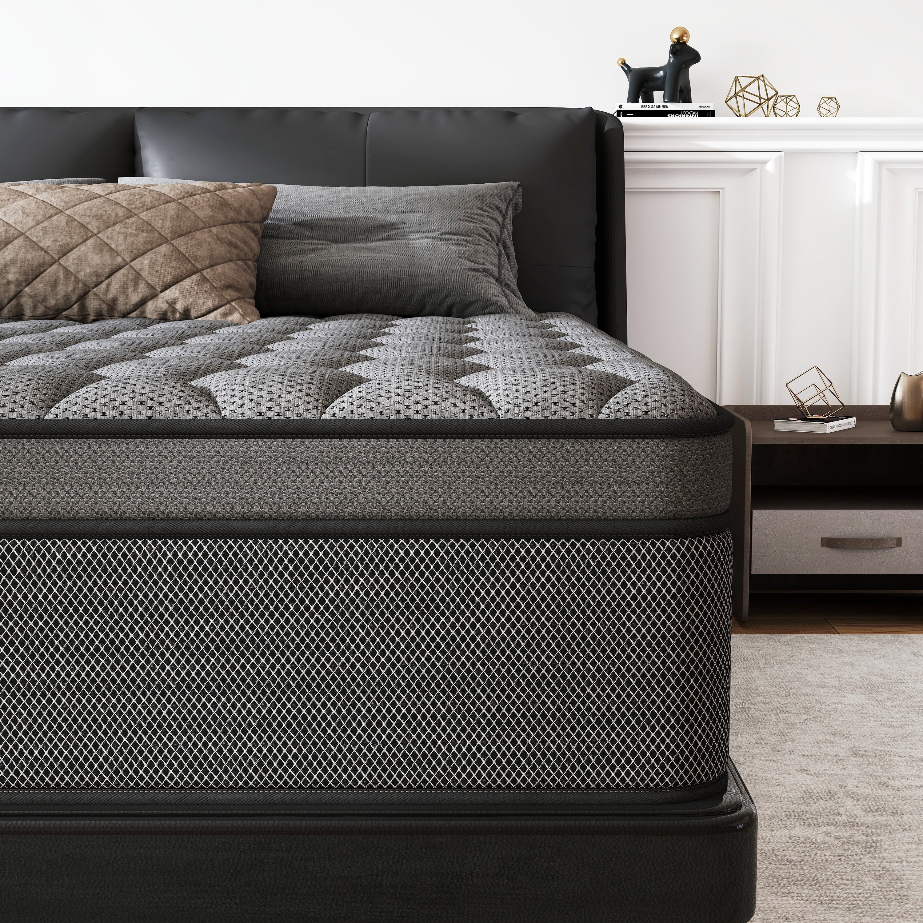 lemontalking 12 inch Full Mattresses, Pocket Spring Hybrid Mattress with Gel Memory Foam for Cool Sleep