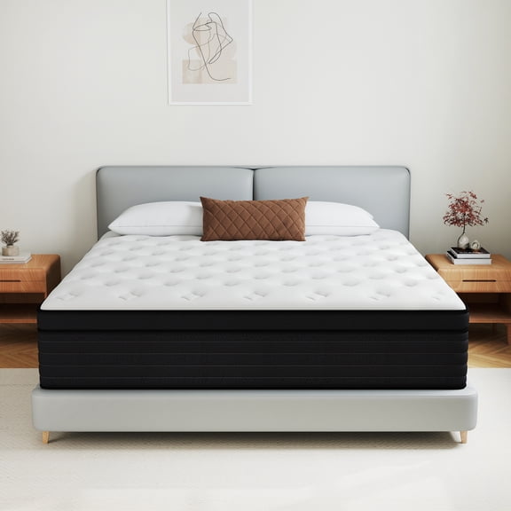 lemontalking 8" Full Hybrid Mattress CertiPUR-US Certified Memory Foam Pocket Spring Mattress Medium Firm in a Box