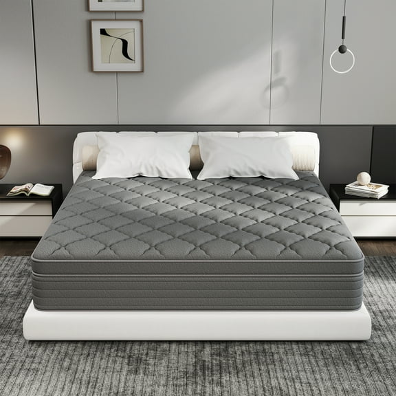 lemontalking King Mattress 12 inch Hybrid Gel Memory Foam Mattress with Individually Wrapped Pocket Coils, Medium Firm Support, Mattress in a Box