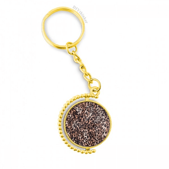 leopard feather  design metal connector key chain  accessory en keyholder
