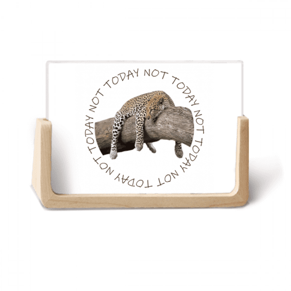 leopard mottle branch afphoto wooden photo frame tabletop display