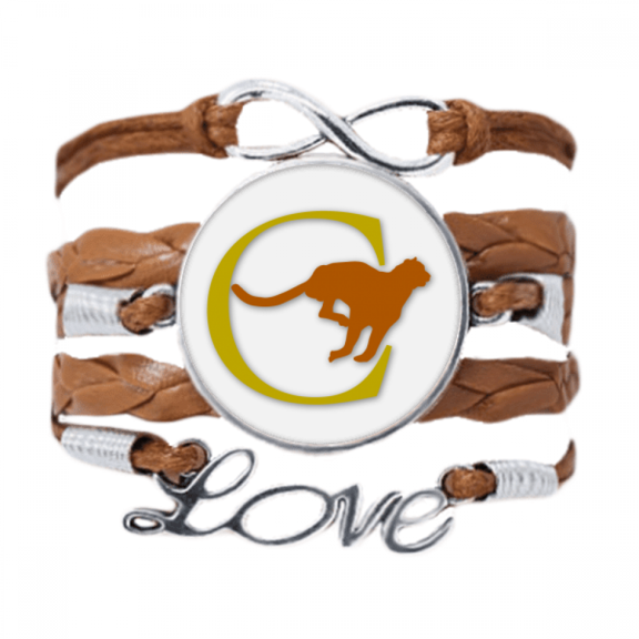 leopard running chasing prey bracelet chain ornament wristband