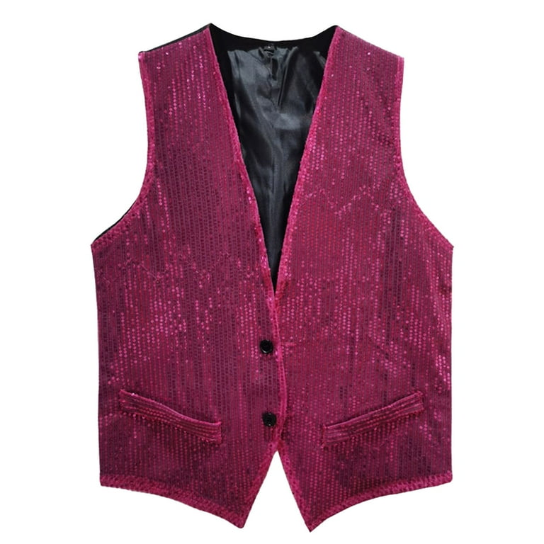 Pink sequin waistcoat sale