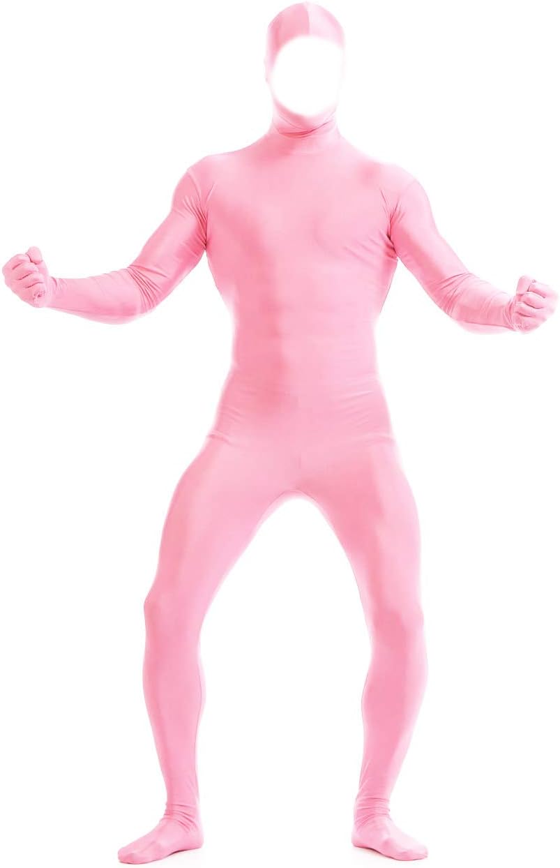 ler Men's and Women's Spandex Open Face Full Body Zentai Costume