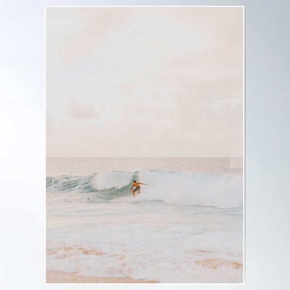 lets surf l / honolulu, hawaii Poster, 8x12 UNFRAMED