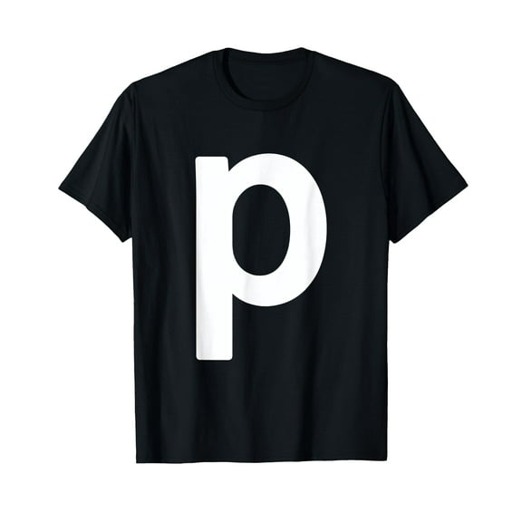 letter P lower case alphabet matching Halloween ABC T-Shirt