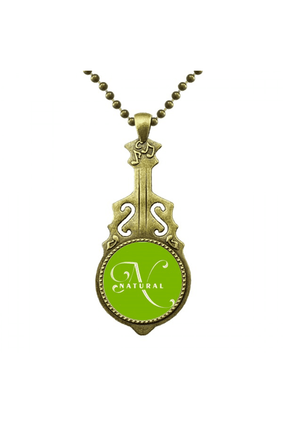 letter expression nature art deco fashion necklace antique guitar jewelry music pendant