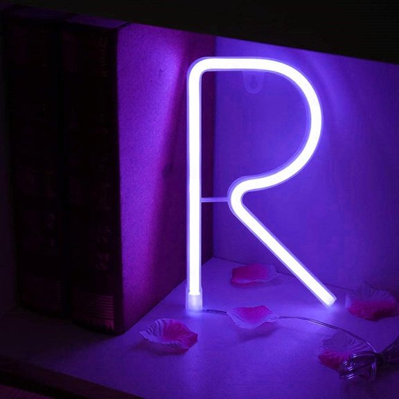 letter light,Purple LED Alphabet Light, Battery & USB Powered Hanging Marquee Letters for Bedroom, Bar, Wedding Decor & Gift