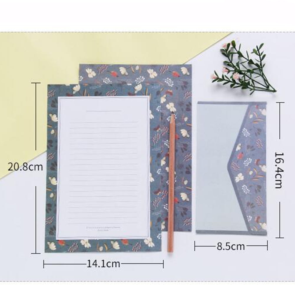 letter paper and envelopes set 5 Sets/45pcs Flower Printing Envelope and Letter Paper Lovely