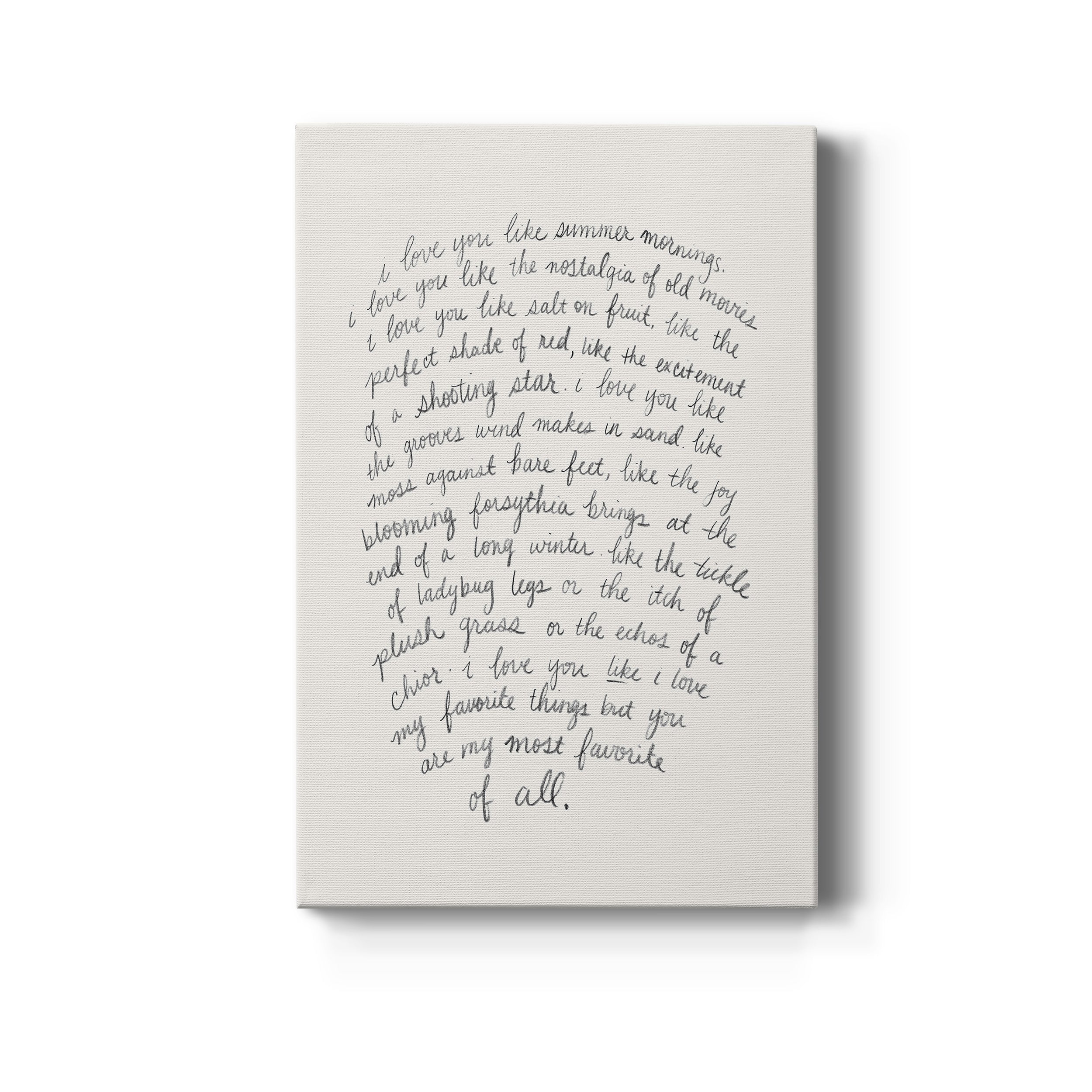 Letter to a Lover I Premium Gallery Wrapped Canvas - Ready to Hang
