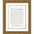 thumbnail image 1 of lettered And lined 12x14 Gold Ornate Wood Framed with Double Matting Museum Art Print Titled - The Lord is My Shepherd, 1 of 4