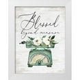 thumbnail image 1 of lettered And lined 12x14 White Modern Wood Framed Museum Art Print Titled - Blessed Beyond Measure, 1 of 4