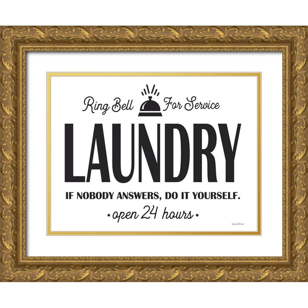 lettered And lined 14x12 Gold Ornate Wood Framed with Double Matting