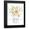 thumbnail image 1 of lettered And lined 15x18 Black Modern Framed Museum Art Print Titled - Joy Floral, 1 of 5
