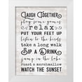thumbnail image 1 of lettered And lined 15x18 White Modern Wood Framed Museum Art Print Titled - Cabin Rules, 1 of 4
