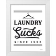 thumbnail image 1 of lettered And lined 15x18 White Modern Wood Framed Museum Art Print Titled - Laundry Sucks, 1 of 4