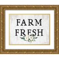 thumbnail image 1 of lettered And lined 24x19 Gold Ornate Wood Framed with Double Matting Museum Art Print Titled - Farm Fresh, 1 of 4