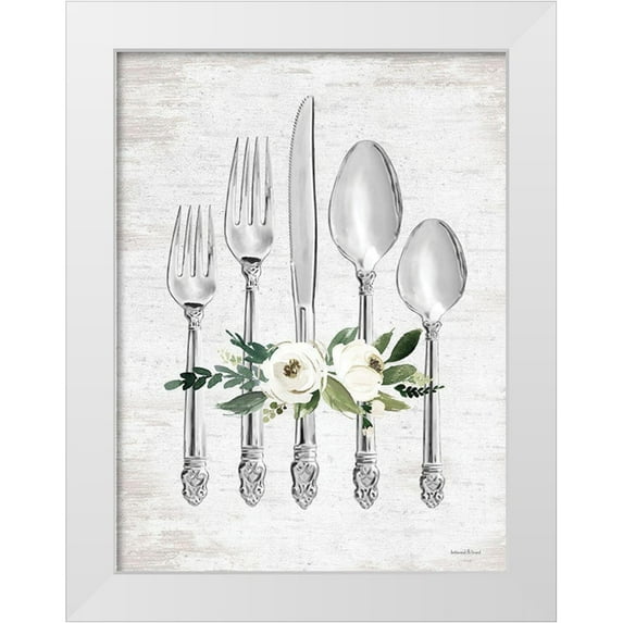 lettered And lined 25x32 White Modern Wood Framed Museum Art Print Titled - Ready to Dine