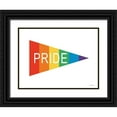thumbnail image 1 of lettered And lined 32x25 Black Ornate Wood Framed with Double Matting Museum Art Print Titled - Pride Flag, 1 of 4