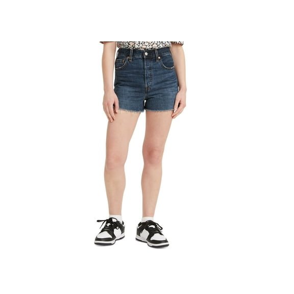 levi's Ribcage High Waist Cutoff Denim Shorts Noe Five 26