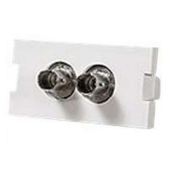 Leviton QuickPort Multimedia Outlet System - Modular insert - ST X 2 - white