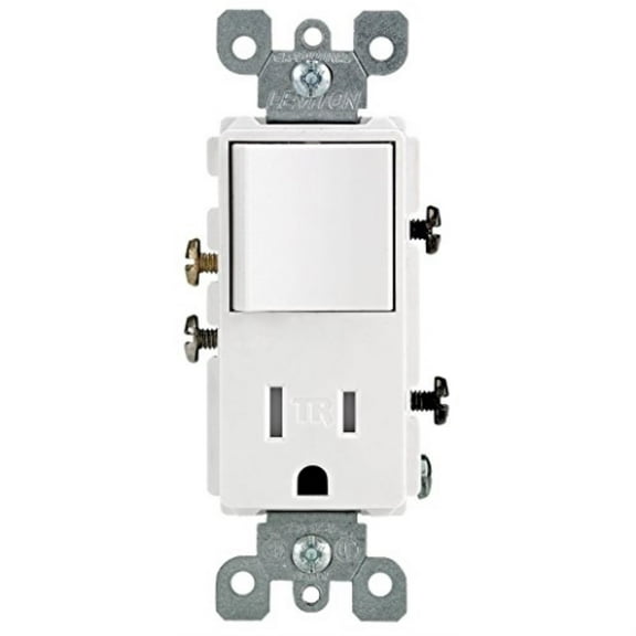 leviton t5625-w decora combination switch and tamper-resistant receptacle, white