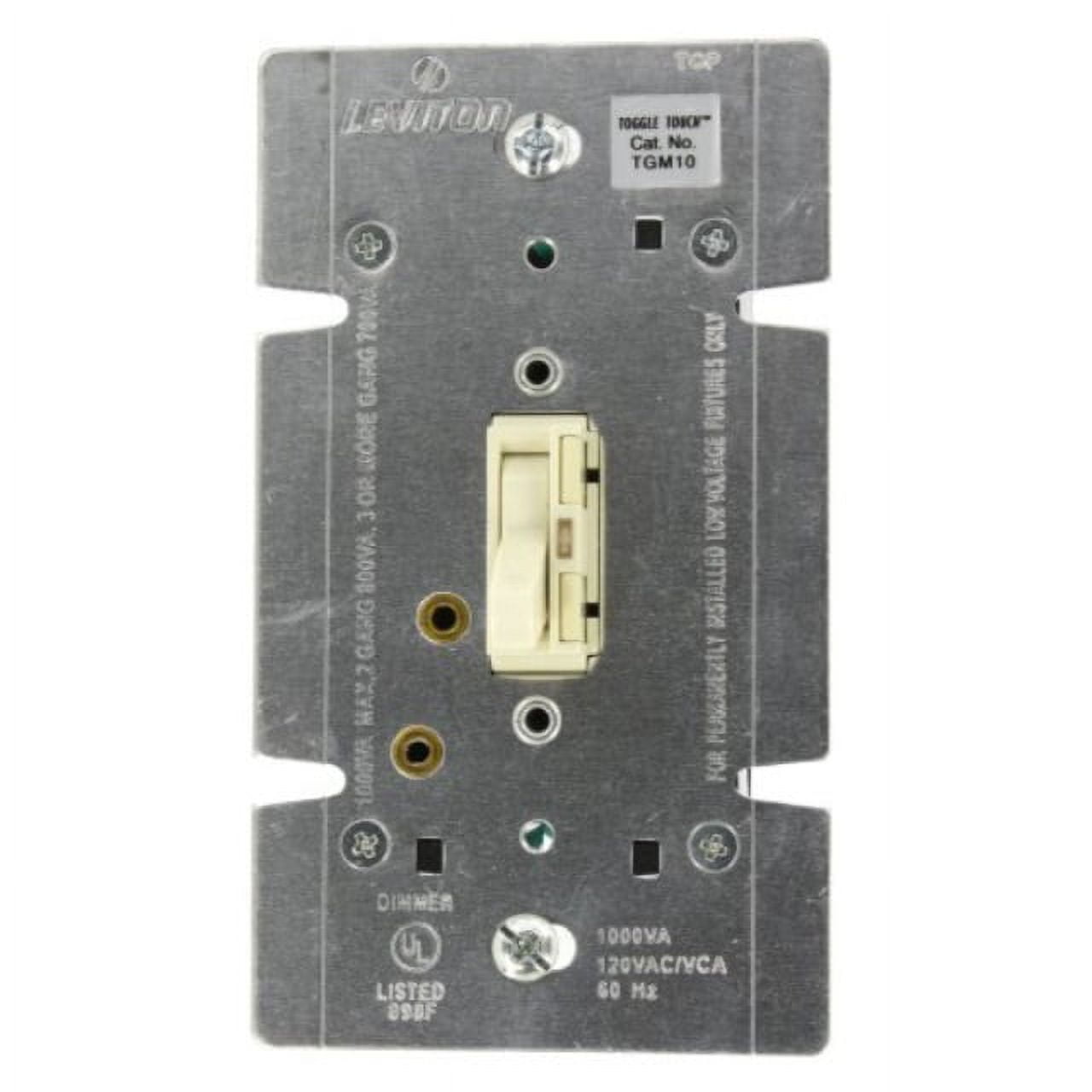 Leviton 71113-w 1000?VA 800?W、3ウェイ、ルノワールプリセットelectro-mechanical磁気低電圧Slide D Leviton White Renoir 3-Way Slide Dimmer Switch 1000VA Magnetic Low