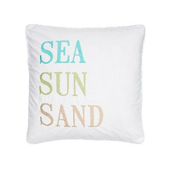 levtex biscayne sea sun sand pillow white
