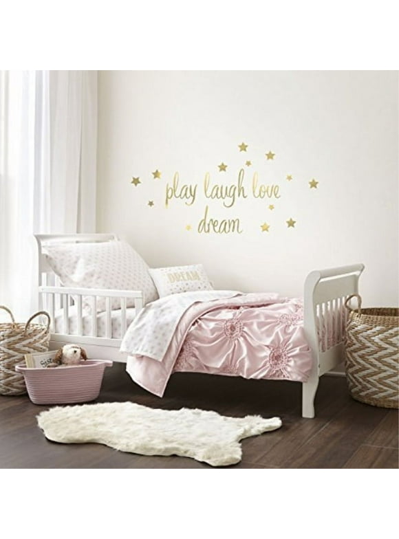 levtex home baby willow 5 piece toddler bedding set, pink