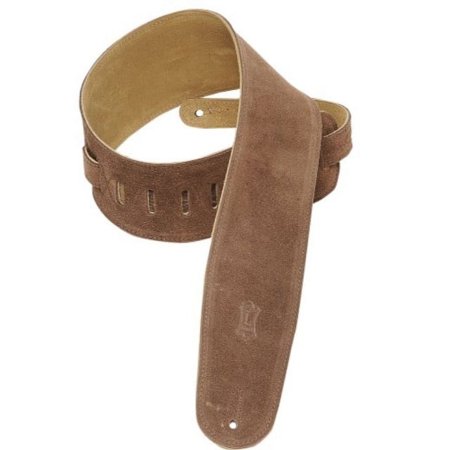 levy's leathers ms4-brn suede-leather bass strap
