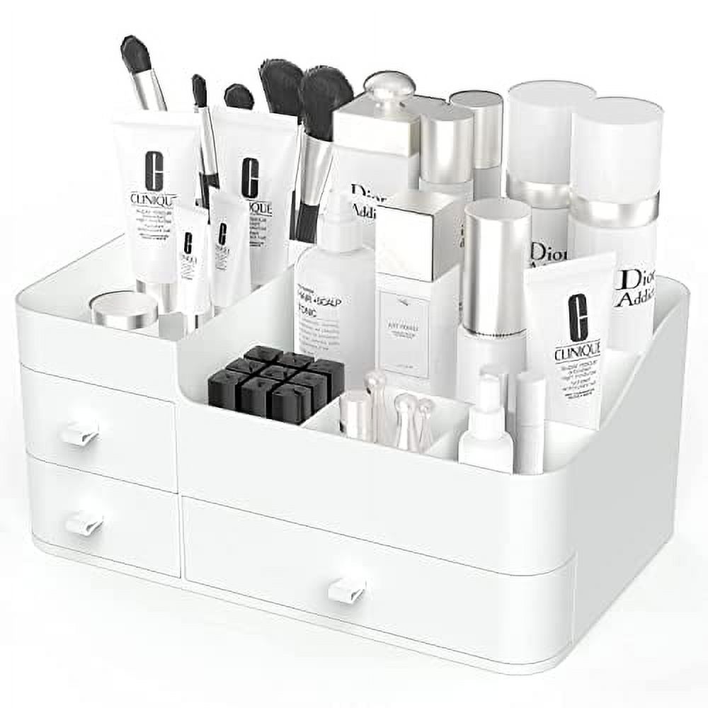lexvss Makeup Organizer Countertop, Cosmetics Organizer with Drawers, Makeup Storage Box