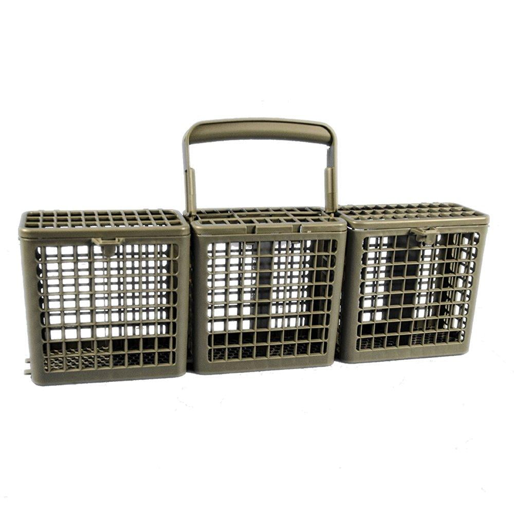 lg electronics 5005dd1001a 6026050 dishwasher silverware basket assembly with handle, gray