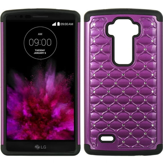 lg g flex 2 hybrid studded diamond case bk skin go pc