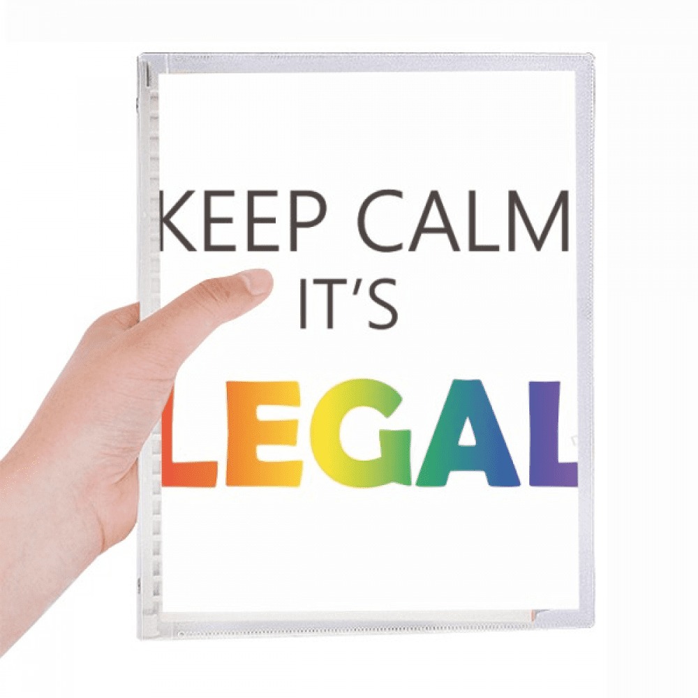 lgbt rainbow flag keep calm notebook loose diary refillable journal statiry