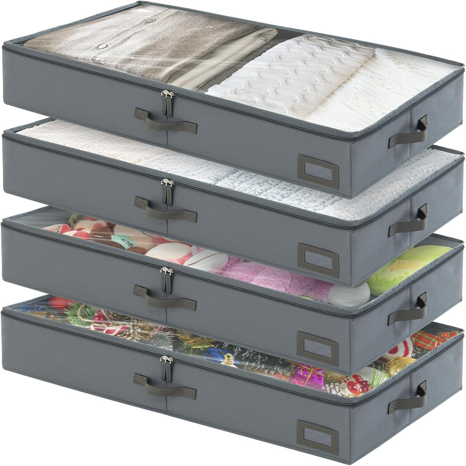 lgskybiudun Plumegan 10 Inch Large Under Bed Storage Container Underbed