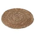 thumbnail image 1 of lhwanj 13 Inch Round Woven Plate Placemats , Farmhouse Rustic Straw Braided Chargers Place Mats, Large Polyester Weave Table Mats, for Dining Plates Table Decor Home Wedding Party, 1 of 6