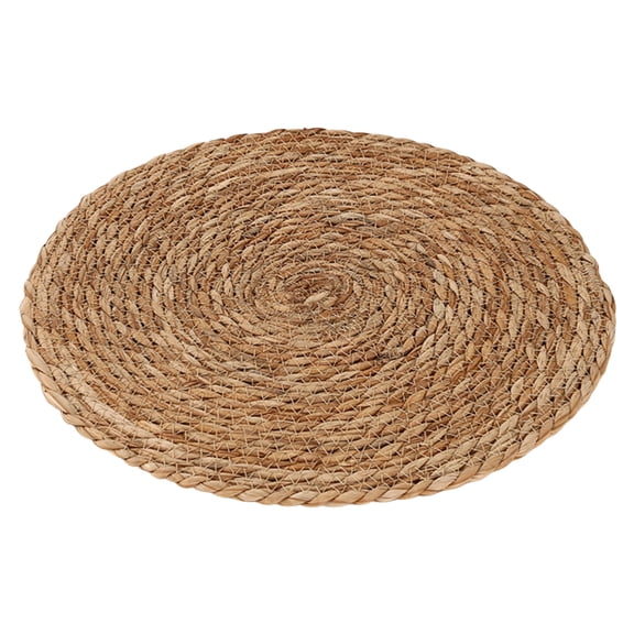 lhwanj 13 Inch Round Woven Plate Placemats , Farmhouse Rustic Straw Braided Chargers Place Mats, Large Polyester Weave Table Mats, for Dining Plates Table Decor Home Wedding Party