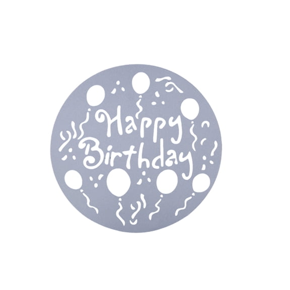 lhwanj 4 Cake Stencils Set, Happy Birthday Stencil for Birthday Cakes |Templates Cake Stencil Reusable Painting Mold Tools,Decorating Mold Baking DIY Decor