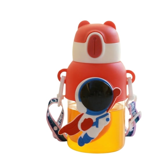 lhwanj Space Capsule Water Cup: 3D Cartoon Design. Made of food-grade material, with adjustable strap. Ideal for school, travel and outdoor play