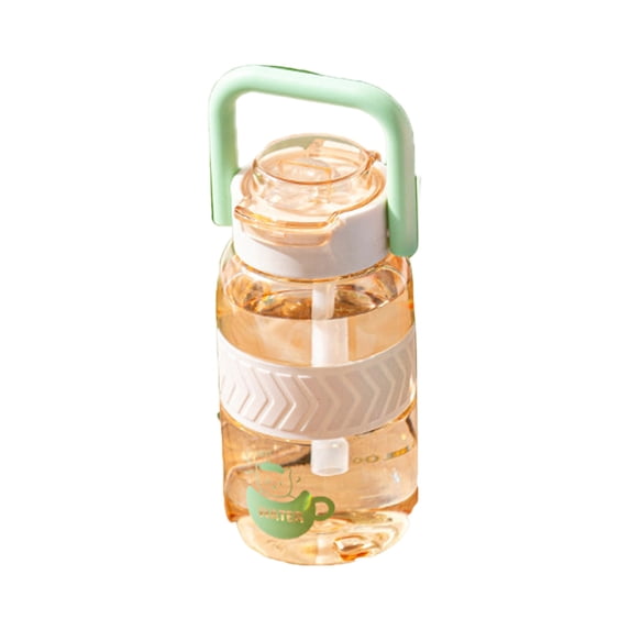 lhwanj Water Bottle, BPA-Free, Leakproof Flip Straw Lid, Reusable Clear Water Bottle for Boys & Girls