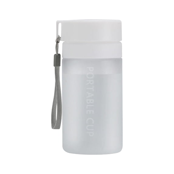 lhwanj Water Bottle, Clear Bottle with Scale Line Rope Handle Design,Cup Holder Leakproof One Hand Use Easy Carried.
